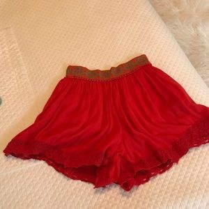 Free People Embroidered Shorts